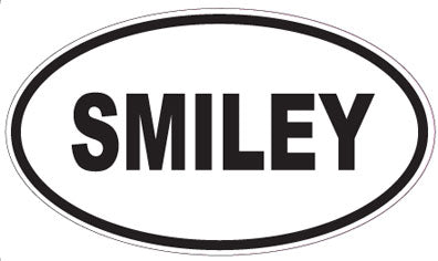 SMILEY - Oval Sticker
