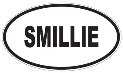 SMILLIE - Oval Magnet
