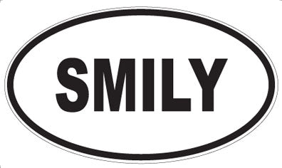 SMILY - Oval Sticker