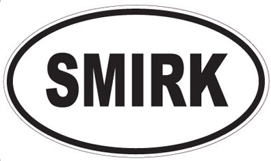 SMIRK - Oval Sticker