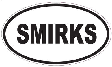 SMIRKS - Oval Sticker
