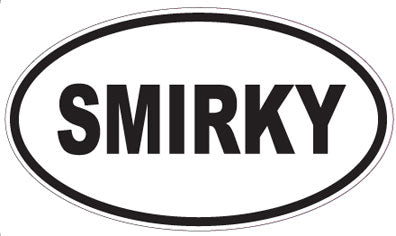 SMIRKY - Oval Sticker