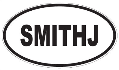 SMITHJ - Oval Sticker