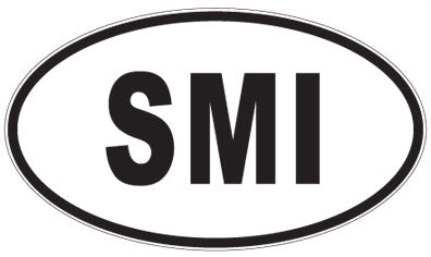 SMI - 3 Letter Initials Oval Magnet