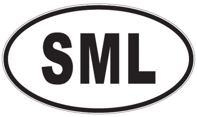 SML - 3 Letter Initials Oval Magnet