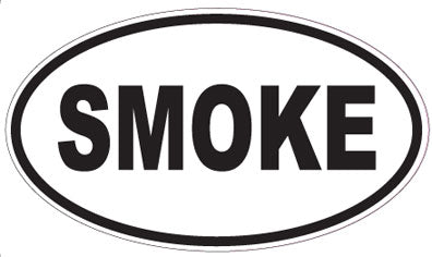 SMOKE - Oval Sticker