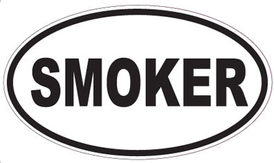 SMOKER - Oval Sticker