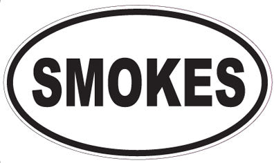 SMOKES - Oval Sticker
