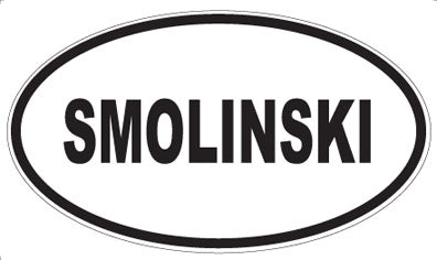 SMOLINSKI - Oval Sticker