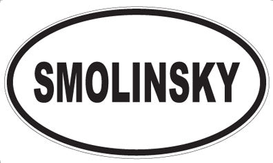 SMOLINSKY - Oval Sticker