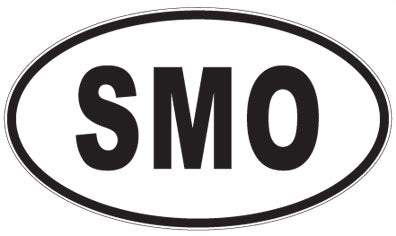 SMO - 3 Letter Initials Oval Magnet