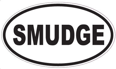 SMUDGE - Oval Sticker