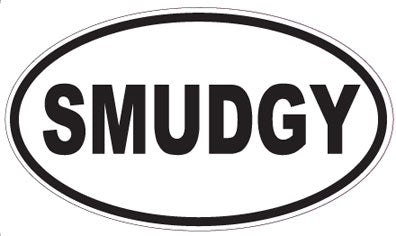 SMUDGY - Oval Sticker