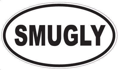 SMUGLY - Oval Sticker