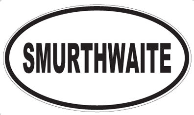 SMURTHWAITE - Oval Sticker