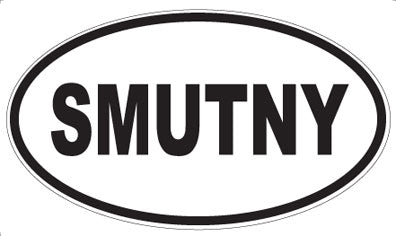 SMUTNY - Oval Sticker