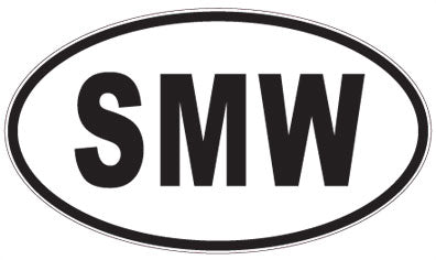 SMW - 3 Letter Initials Oval Magnet