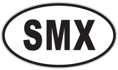 SMX - 3 Letter Initials Oval Magnet