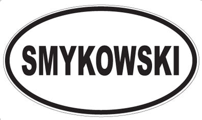 SMYKOWSKI - Oval Sticker