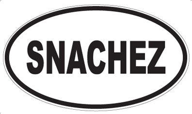 SNACHEZ - Oval Sticker