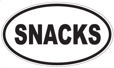 SNACKS - Oval Sticker