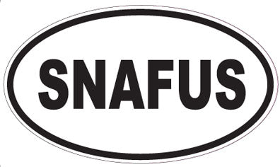 SNAFUS - Oval Sticker