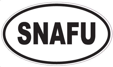 SNAFU - Oval Magnet