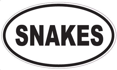 SNAKES - Oval Sticker
