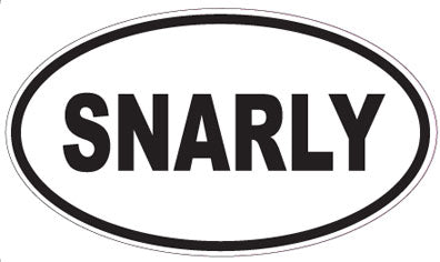 SNARLY - Oval Sticker