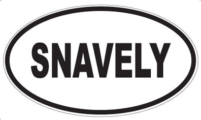 SNAVELY - Oval Magnet