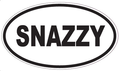 SNAZZY - Oval Sticker