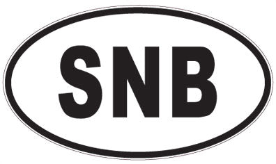 SNB - 3 Letter Initials Oval Magnet