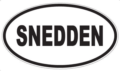 SNEDDEN - Oval Sticker