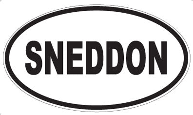 SNEDDON - Oval Sticker