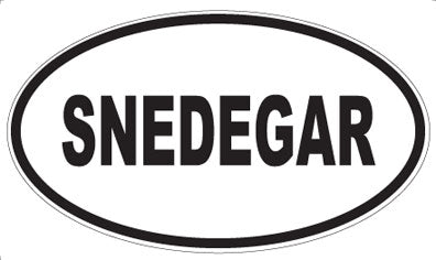 SNEDEGAR - Oval Sticker