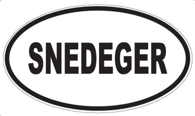 SNEDEGER - Oval Magnet