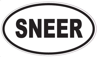 SNEER - Oval Magnet