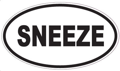 SNEEZE - Oval Sticker