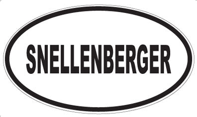 SNELLENBERGER - Oval Sticker