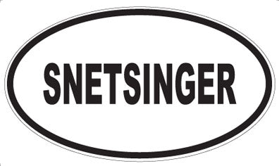 SNETSINGER - Oval Sticker