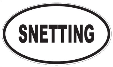 SNETTING - Oval Sticker