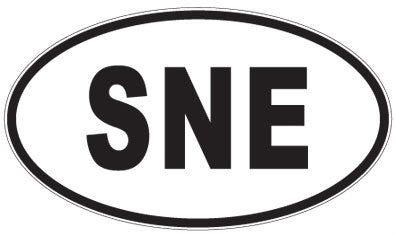 SNE - 3 Letter Initials Oval Magnet