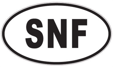 SNF - 3 Letter Initials Oval Magnet