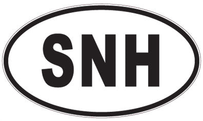 SNH - 3 Letter Initials Oval Magnet