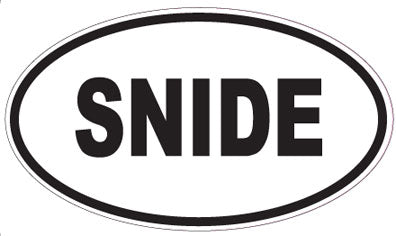 SNIDE - Oval Sticker