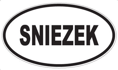 SNIEZEK - Oval Magnet