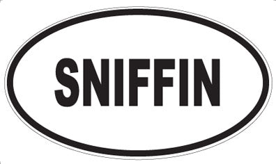 SNIFFIN - Oval Sticker