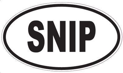 SNIP - Oval Sticker