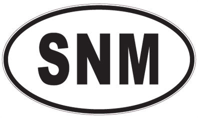 SNM - 3 Letter Initials Oval Magnet