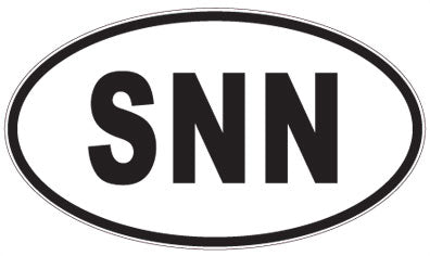 SNN - 3 Letter Initials Oval Magnet